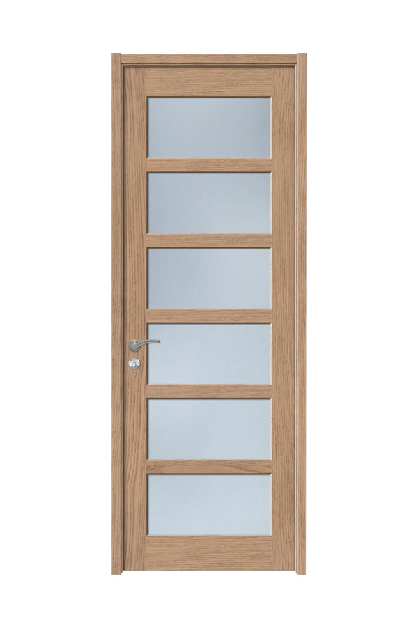 GV-01 Elegante Furnier lackierte Holztür mit Glas